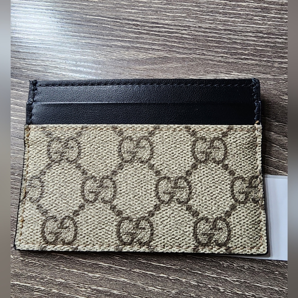 GUCCI GG Card Holder Supreme Beige/Black COA included NWOT - Picture 7 of 10